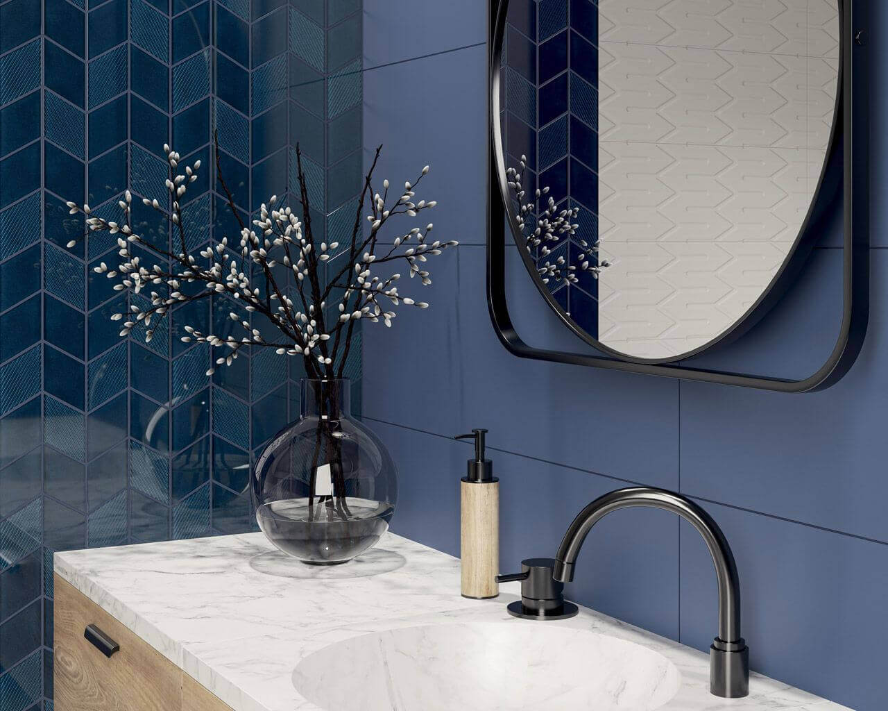 Дизайн ванной комнаты с плиткой: тенденции, стильные решения 2023 с фото-примерами